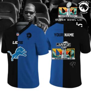Detroit Lions x Jay Z Super Bowl LXI Custom Football Jersey 5