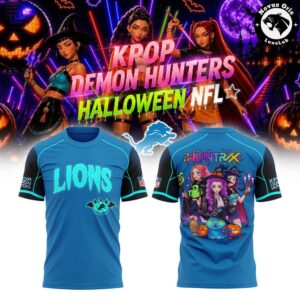 Detroit Lions x K-Pop Demon Hunters Halloween Night 2026 T-Shirt