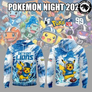 Detroit Lions x Pokemon Night 2026 Hoodie