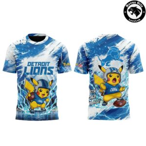 Detroit Lions x Pokemon Night 2026 T Shirt 2