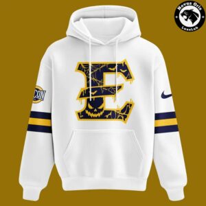 ETSU Football Halloween Running Bucky 2026 White Hoodie 2