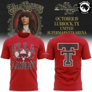 Ella Langley x Texas Tech Red Raiders The Dandelion Tour 2026 T Shirt 3