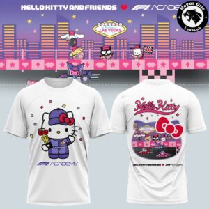 F1 Academy x Hello Kitty Friends 2026 Pink T Shirt 3
