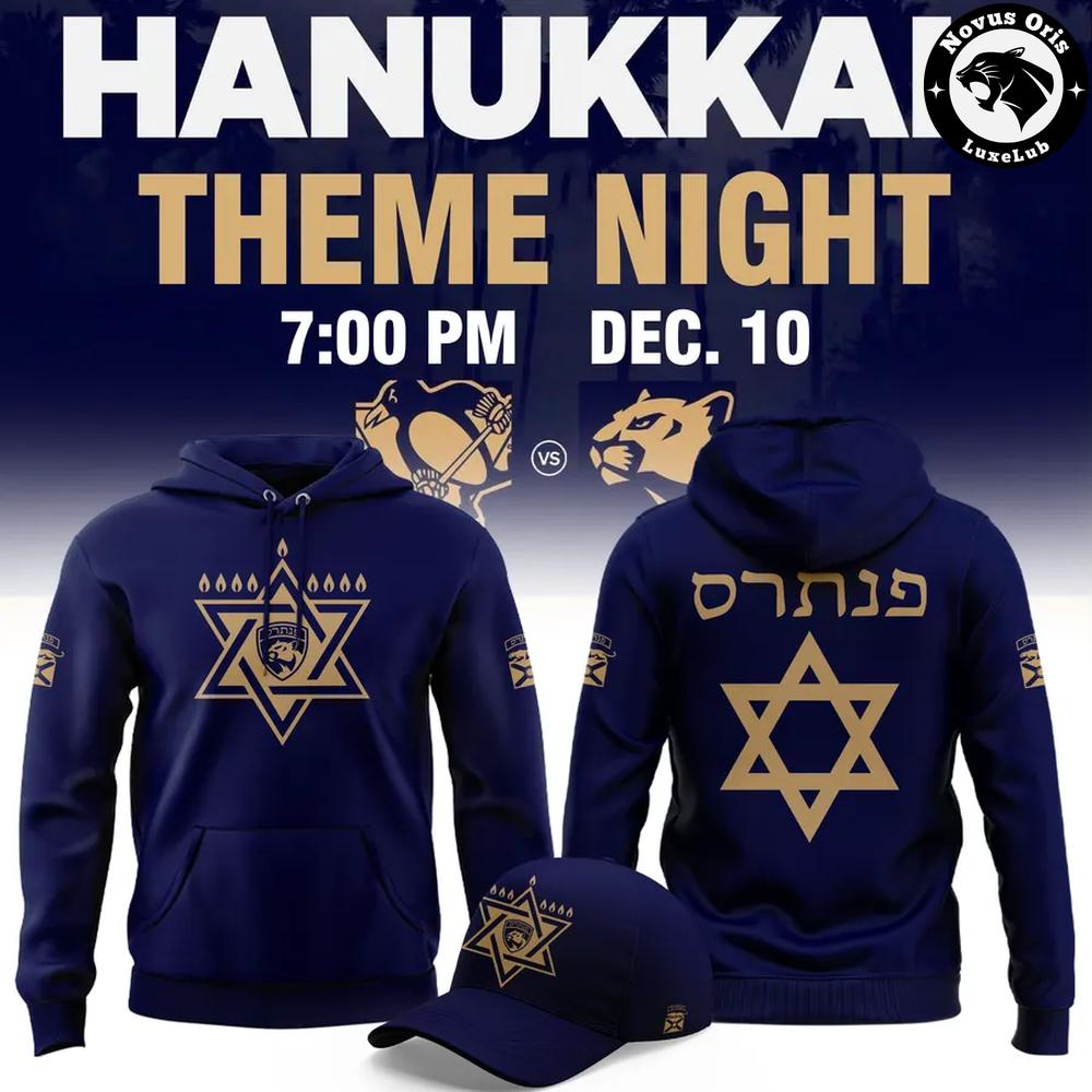 Florida Panthers Hanukkah Theme Night 2026 Hoodie Florida Panthers Hanukkah Theme Night 2026 Hoodie