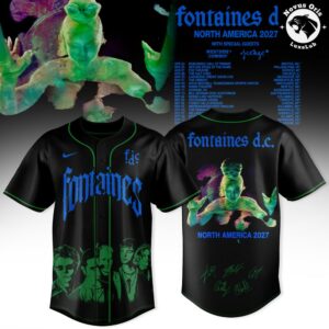Fontaines DC North America 2027 Tour Baseball Jersey 3