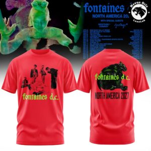 Fontaines DC North America 2027 Tour Graphic T Shirt 8