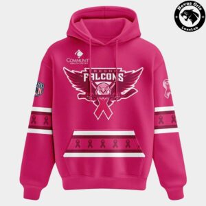 Fresno Falcons Breast Cancer Awareness Night 2026 Pink Hoodie 2