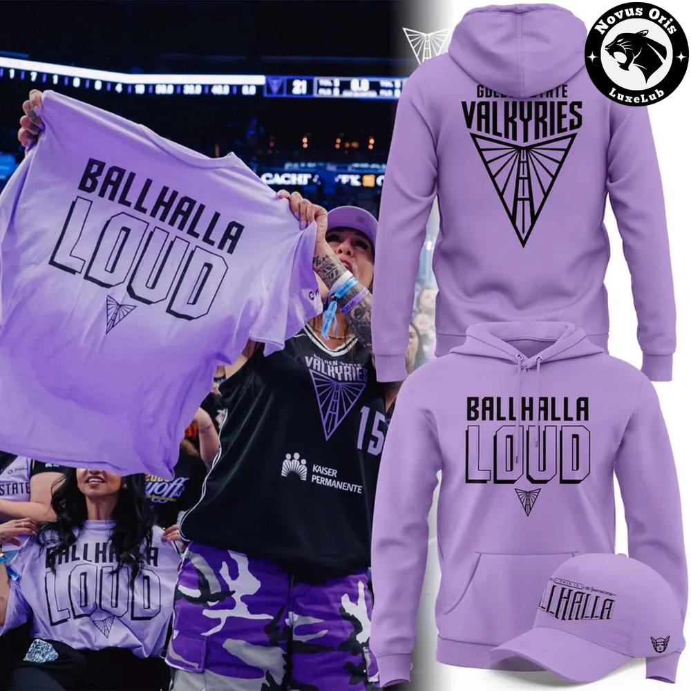 Golden State Valkyries Ballhalla Loud 2026 Purple Pullover Hoodie Golden State Valkyries Ballhalla Loud 2026 Purple Pullover Hoodie