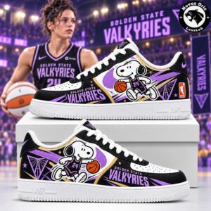 Golden State Valkyries x Snoopy 2026 Purple Black Custom Air Force 1