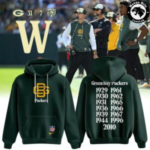 Green Bay Packers Rivalries Sideline 2026 Dark Green Hoodie 2