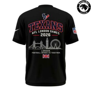 Houston Texans London Game 2026 Black T Shirt 4