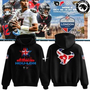 Houston Texans NFL London Game 2026 Black Hoodie 3