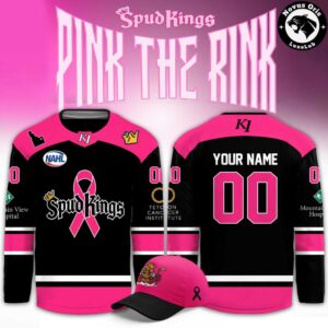 Idaho Falls Spud Kings Pink The Rink 2026 Custom Hockey Jersey
