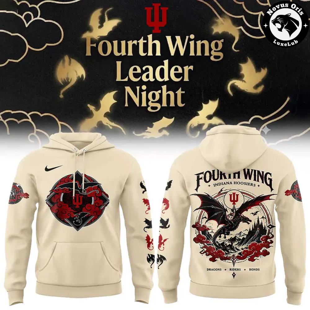 Indiana Hoosiers x Fourth Wing Leader Night 2026 Hoodie Indiana Hoosiers x Fourth Wing Leader Night 2026 Hoodie
