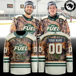 Indy Fuel Mossy Oak Camo Night 2026 Custom Hockey Jersey