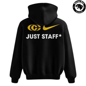 Iowa Hawkeyes Caitlin Clark Just Staff 2026 Black Pullover Hoodie 3