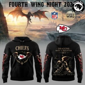 Kansas City Chiefs x Fourth Wing Night 2026 Black Hoodie