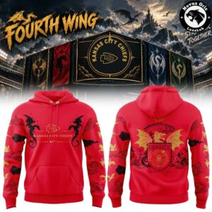 Kansas City Chiefs x Fourth Wing Night 2026 Black Hoodie 3