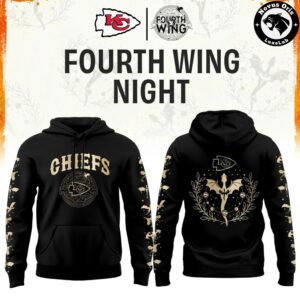Kansas City Chiefs x Fourth Wing Night 2026 Black Hoodie 5