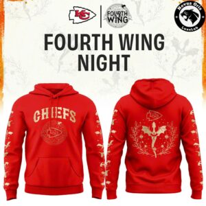 Kansas City Chiefs x Fourth Wing Night 2026 Black Hoodie 6