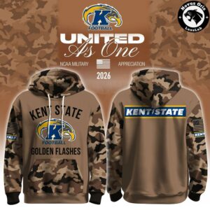 Kent State Military Appreciation 2026 Camo Fleece Hoodie 2