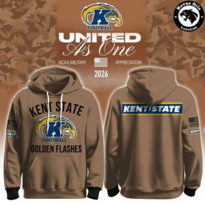 Kent State Military Appreciation 2026 Camo Fleece Hoodie 3