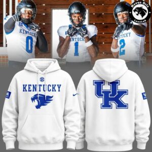 Kentucky Wildcats Football 2026 White Hoodie 1