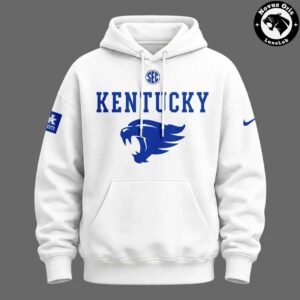 Kentucky Wildcats Football 2026 White Hoodie 2