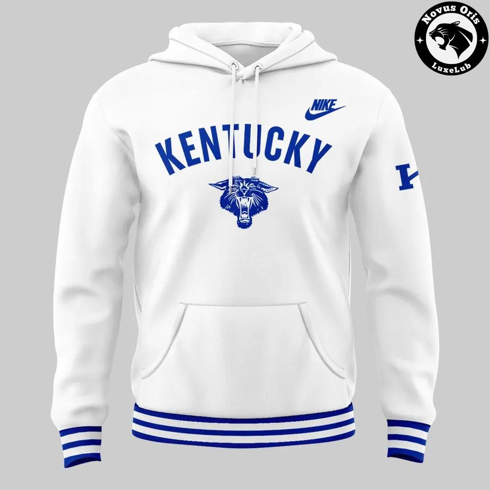 Kentucky Wildcats Retro 2026 White Pullover Hoodie Kentucky Wildcats Retro 2026 White Pullover Hoodie