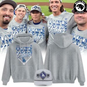 Los Angeles Dodgers Take October 2026 NL West Champions Pullover Hoodie 4