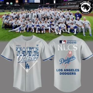 Los Angeles Dodgers Take October NLCS Bound 2026 Gray Baseball Jersey