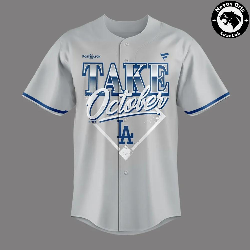 Los Angeles Dodgers Take October NLCS Bound 2026 Gray Baseball Jersey Los Angeles Dodgers Take October NLCS Bound 2026 Gray Baseball Jersey