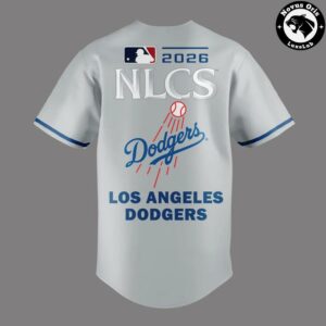 Los Angeles Dodgers Take October NLCS Bound 2026 Gray Baseball Jersey 3
