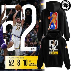 Los Angeles Lakers Luka Doncic 52 PTS Player of the Game 2026 Hoodie 2