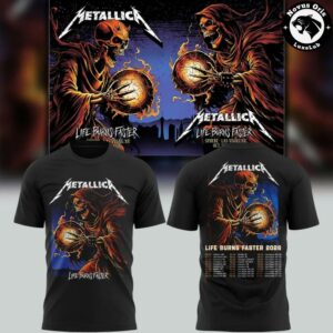 Metallica Life Burns Faster Sphere Las Vegas 2026 T-Shirt