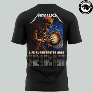 Metallica Life Burns Faster Sphere Las Vegas 2026 T Shirt 3