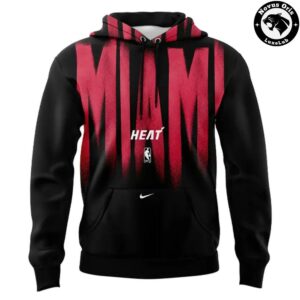 Miami Heat 2026 Black Red Paint Drip Hoodie 2