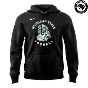 Michigan State Spartans 2026 Black Football Hoodie 2