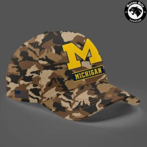 Michigan Wolverines Military Appreciation 2026 Camo Hoodie 3