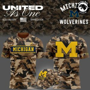 Michigan Wolverines Military Appreciation 2026 Camo T-Shirt