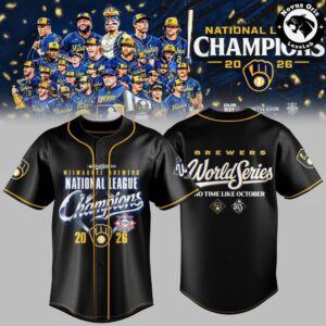 Milwaukee Brewers National League Champions 2026 Baseball Jersey 2