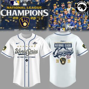 Milwaukee Brewers National League Champions 2026 Baseball Jersey 4