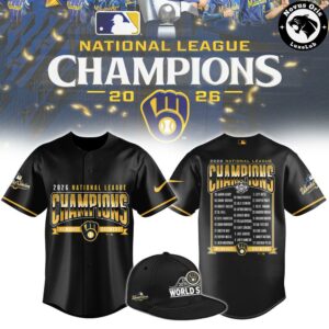 Milwaukee Brewers National League Champions 2026 Baseball Jersey 5