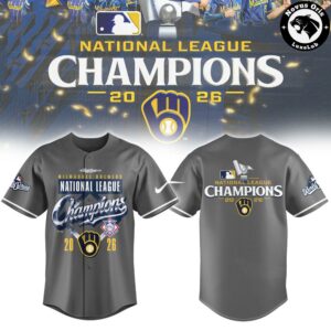 Milwaukee Brewers National League Champions 2026 Baseball Jersey 6