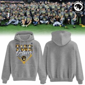 Milwaukee Brewers Take October 2026 NL Central Champions Gray Hoodie 3