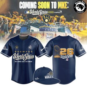 Milwaukee Brewers World Series 2026 Navy Baseball Jersey