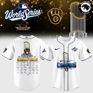 Milwaukee Brewers World Series Champions 2026 Baseball Jersey
