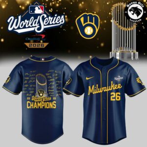Milwaukee Brewers World Series Champions 2026 Baseball Jersey 10