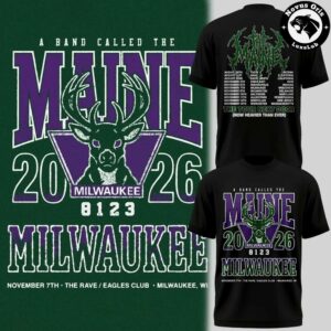 Milwaukee Bucks x The Maine The Tour Next Door 2026 T-Shirt