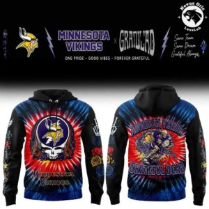 Minnesota Vikings x Grateful Dead Skeletons 2026 Hoodie